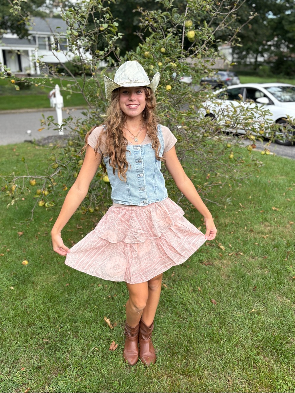✨NEW ✨ universal thread Pink Paisley Tiered Mini Skirt - small